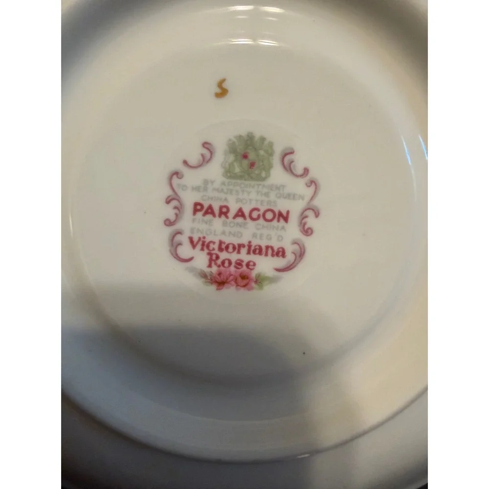 Paragon Victoriana Rose Tea Cup and Saucer Set Fine Bone China England Pair
